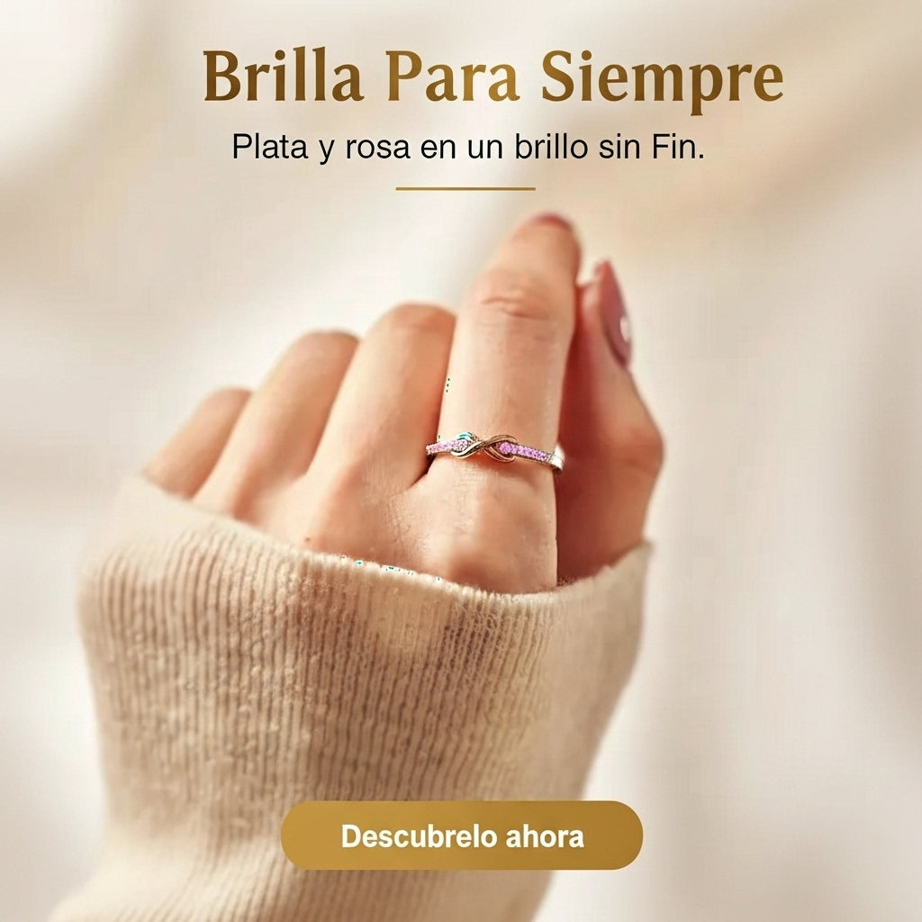 Anillo Infinito de Plata y Circonia